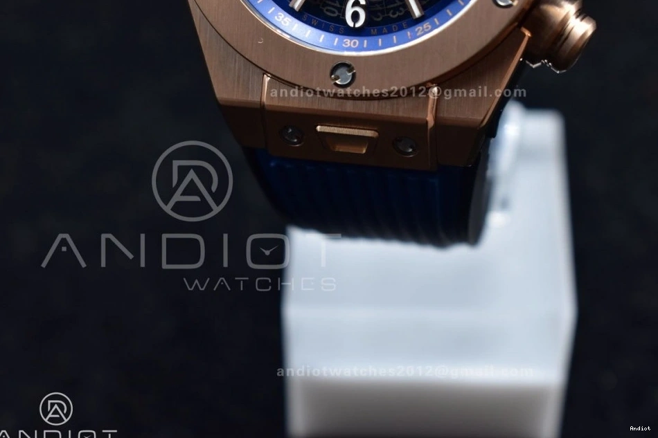 on 1:1 RG Strap Blue Unico Big Best Rubber Skeleton Blue Hublot Bang Dial ZF A1280 Edition 1122